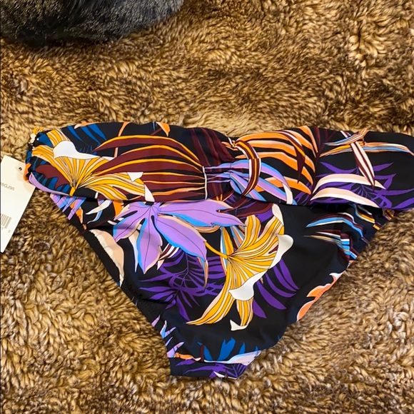 La Blanca shirred band hipster bikini bottom - Picture 2 of 5